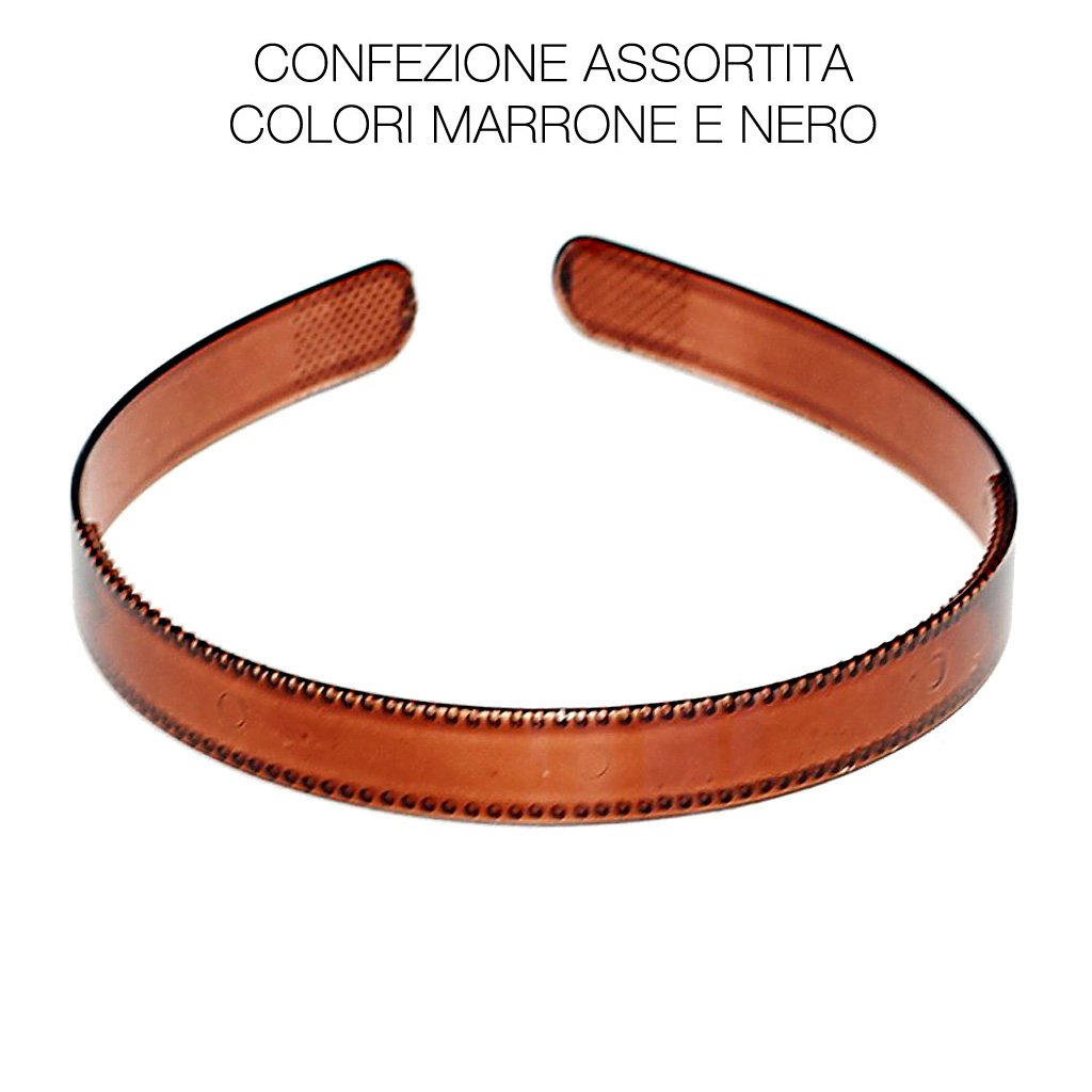 Wide plastic headband with teeth for firm grip Ingrosso Accessori